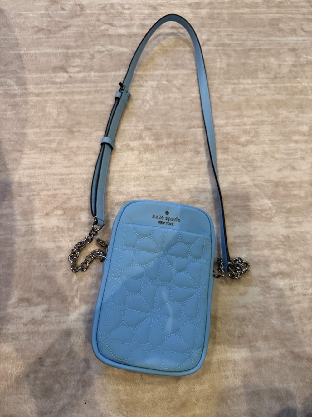 kate spade Quilted Light Blue Crossbody Bag